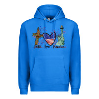 True Royal Faith love Freedom 4th of july Premium Hoodie - CowGirlArtShop