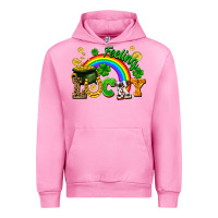 Fuchsia Pink feeling lucky Urban Hoodie - FaDigitalArtStudio