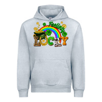 Heather Grey feeling lucky Urban Hoodie - FaDigitalArtStudio