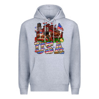 Heather Grey Barn in the USA Premium Hoodie - Neo Western
