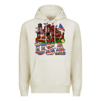 Oatmeal Heather Barn in the USA Premium Hoodie - Neo Western