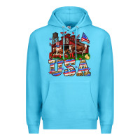 Ocean Blue Barn in the USA Premium Hoodie - Neo Western