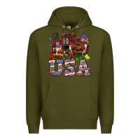Army Green Barn in the USA Premium Hoodie - Neo Western