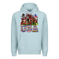 Blue Mist Barn in the USA Premium Hoodie - Neo Western