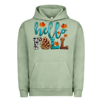 Pigment Oil Green hello fall Urban Hoodie - HRA Design Shop