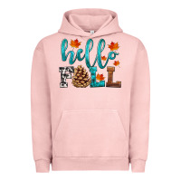 Pigment Salmon hello fall Urban Hoodie - HRA Design Shop