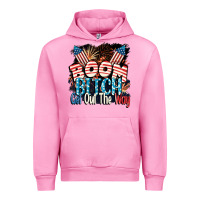 Fuchsia Pink Boom bitch get out the way 4th of July Urban Hoodie - CowGirlArtShop