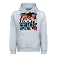 Heather Grey Boom bitch get out the way 4th of July Urban Hoodie - CowGirlArtShop