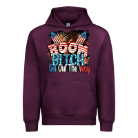 Mauve Wine Boom bitch get out the way 4th of July Urban Hoodie - CowGirlArtShop
