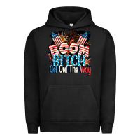 Pigment Black Boom bitch get out the way 4th of July Urban Hoodie - CowGirlArtShop