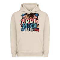 Pigment French Oak Boom bitch get out the way 4th of July Urban Hoodie - CowGirlArtShop