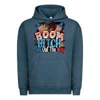 Pigment Midnight Navy Boom bitch get out the way 4th of July Urban Hoodie - CowGirlArtShop