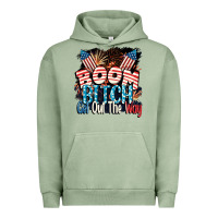 Pigment Oil Green Boom bitch get out the way 4th of July Urban Hoodie - CowGirlArtShop