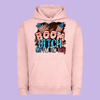 Boom Bitch Get Out The Way 4th Of July Urban Hoodie Designed By Cowgirlartshop
