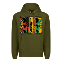 Army Green juneteenth 1865 tumbler Premium Hoodie - HRA Design Shop