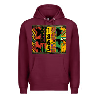 Burgundy juneteenth 1865 tumbler Premium Hoodie - HRA Design Shop