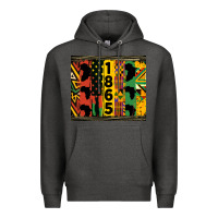Charcoal Heather juneteenth 1865 tumbler Premium Hoodie - HRA Design Shop