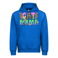 Cobalt cat mama Urban Hoodie - CowhideDigitalArt