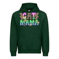 Foreset Green cat mama Urban Hoodie - CowhideDigitalArt