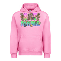 Fuchsia Pink cat mama Urban Hoodie - CowhideDigitalArt