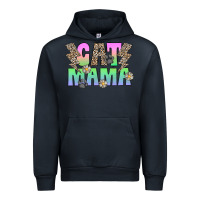 Navy cat mama Urban Hoodie - CowhideDigitalArt