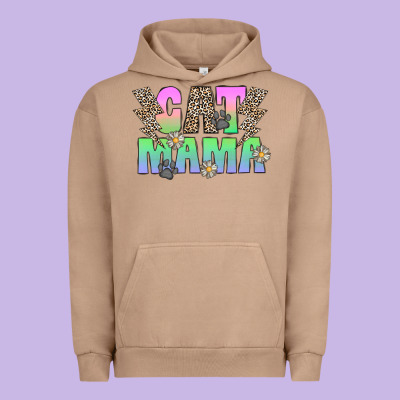 Cat Mama Urban Hoodie Designed By Cowhidedigitalart