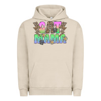 Pigment French Oak cat mama Urban Hoodie - CowhideDigitalArt