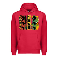 Cardinal juneteenth brush stroke 2 Premium Hoodie - HRA Design Shop
