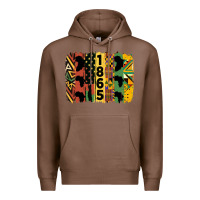 Chestnut juneteenth brush stroke 2 Premium Hoodie - HRA Design Shop