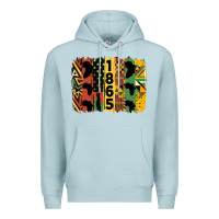 Blue Mist juneteenth brush stroke 2 Premium Hoodie - HRA Design Shop
