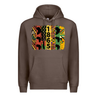Coffee juneteenth brush stroke 2 Premium Hoodie - HRA Design Shop