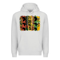 Dove Grey juneteenth brush stroke 2 Premium Hoodie - HRA Design Shop