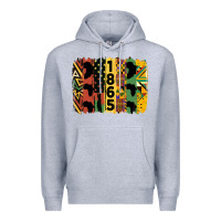 Heather Grey juneteenth brush stroke 2 Premium Hoodie - HRA Design Shop
