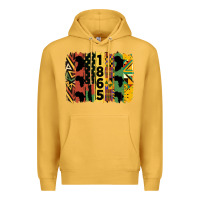 Mustard juneteenth brush stroke 2 Premium Hoodie - HRA Design Shop