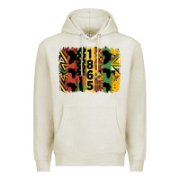 Oatmeal Heather juneteenth brush stroke 2 Premium Hoodie - HRA Design Shop