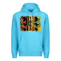 Ocean Blue juneteenth brush stroke 2 Premium Hoodie - HRA Design Shop