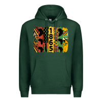 Sports Green juneteenth brush stroke 2 Premium Hoodie - HRA Design Shop