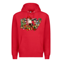 Red christmas joy cow Premium Hoodie - CowhideDigitalArt