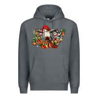 Rock christmas joy cow Premium Hoodie - CowhideDigitalArt