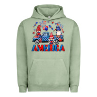 Pigment Oil Green American truck gnomes Urban Hoodie - Neo Western