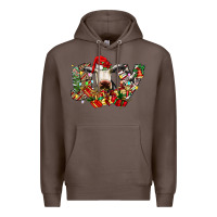 Coffee christmas joy cow Premium Hoodie - CowhideDigitalArt