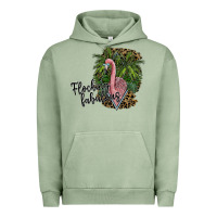 Pigment Oil Green flocking fabulous Urban Hoodie - SublimationCraftShop
