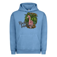 Pigment Pebble Blue flocking fabulous Urban Hoodie - SublimationCraftShop