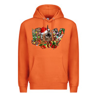 Carrot christmas joy highland cow Premium Hoodie - CowhideDigitalArt