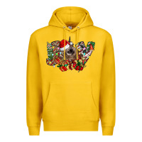 Lemon christmas joy highland cow Premium Hoodie - CowhideDigitalArt