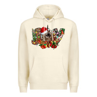 Sandshell christmas joy highland cow Premium Hoodie - CowhideDigitalArt