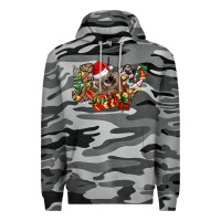 Slate Camo christmas joy highland cow Premium Hoodie - CowhideDigitalArt