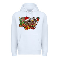 White christmas joy highland cow Premium Hoodie - CowhideDigitalArt