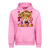 Fuchsia Pink food is my valentine Urban Hoodie - FaDigitalArtStudio
