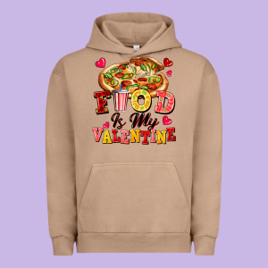 Food Is My Valentine Urban Hoodie Designed By Fadigitalartstudio